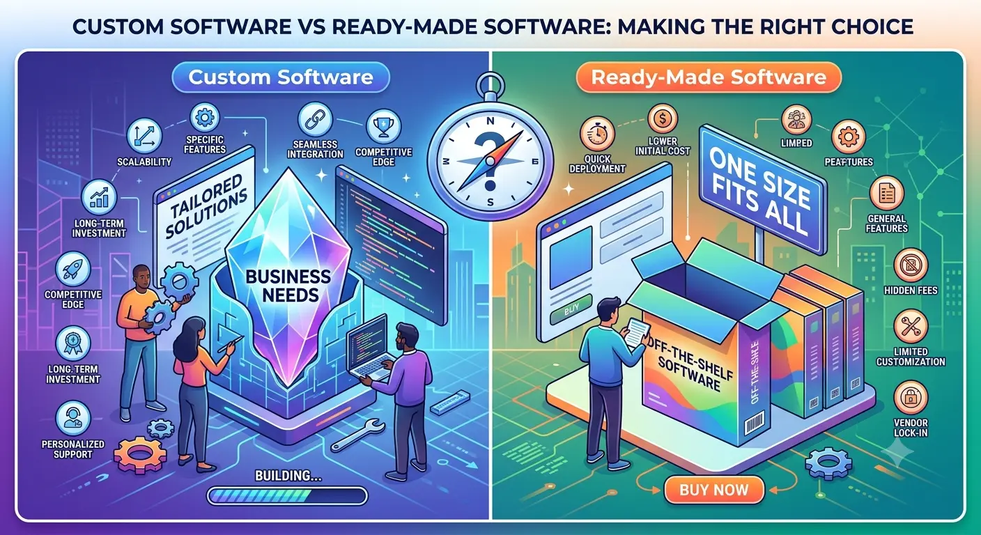 Custom Software vs Ready-Made Software: Which to Choose?